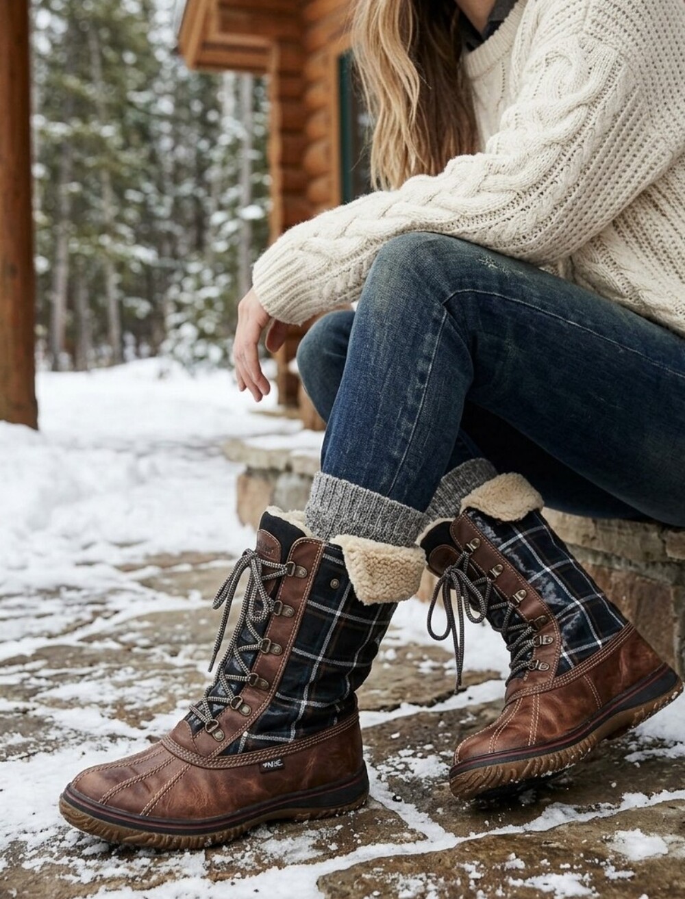 Pajar Brown and Black Winter Boots